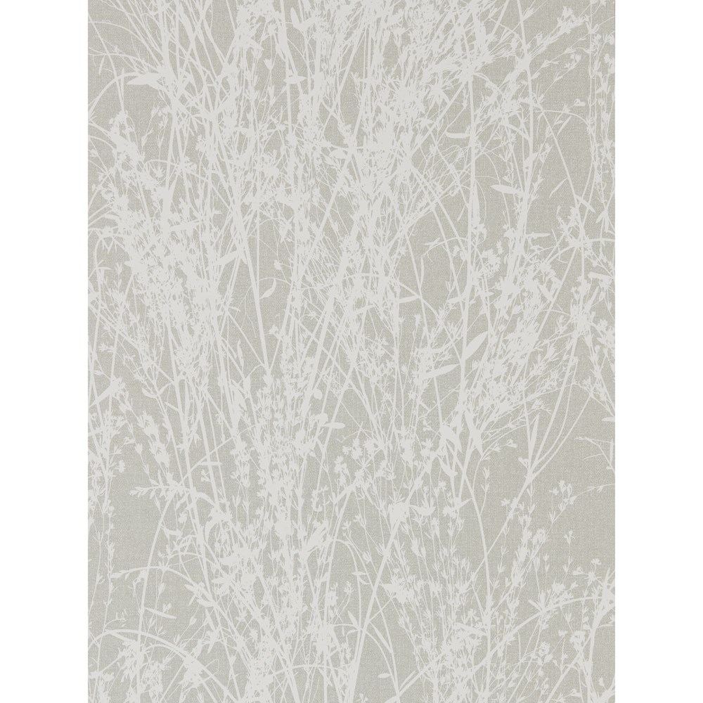 Meadow Canvas Wallpaper 215694 by Sanderson in White Grey